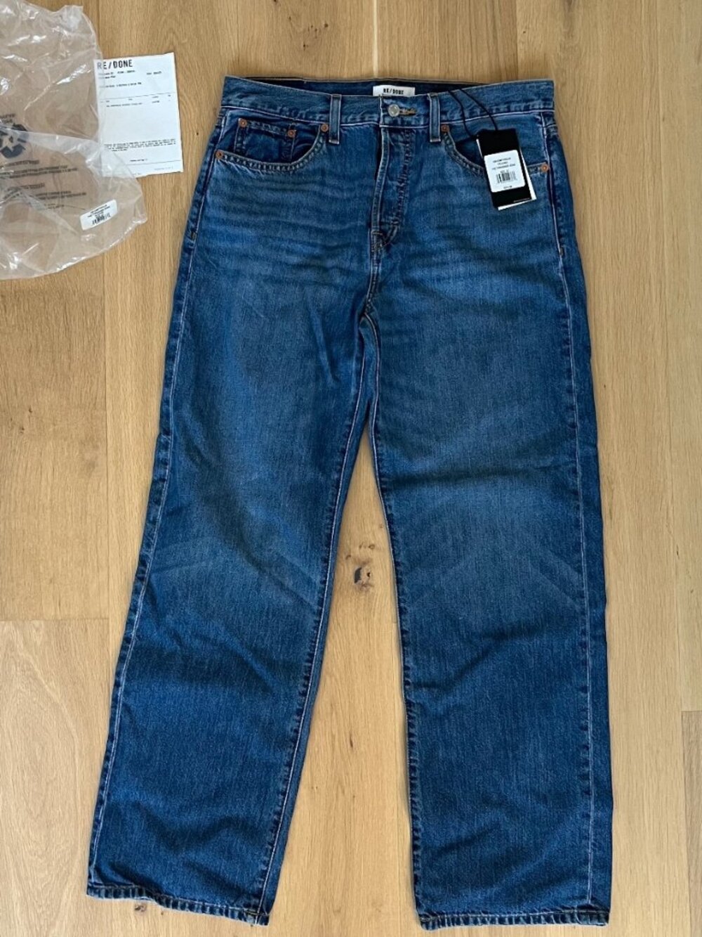 Re/done (Redone) Thrasher jeans in Oceano, size 27